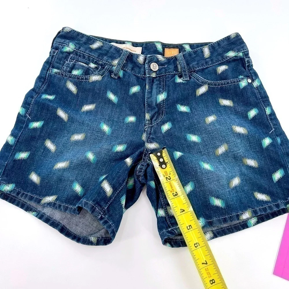 ANTHROPOLOGIE Pilcro Stet Ikat Print Denim Shorts Size 27 - Picture 7 of 12
